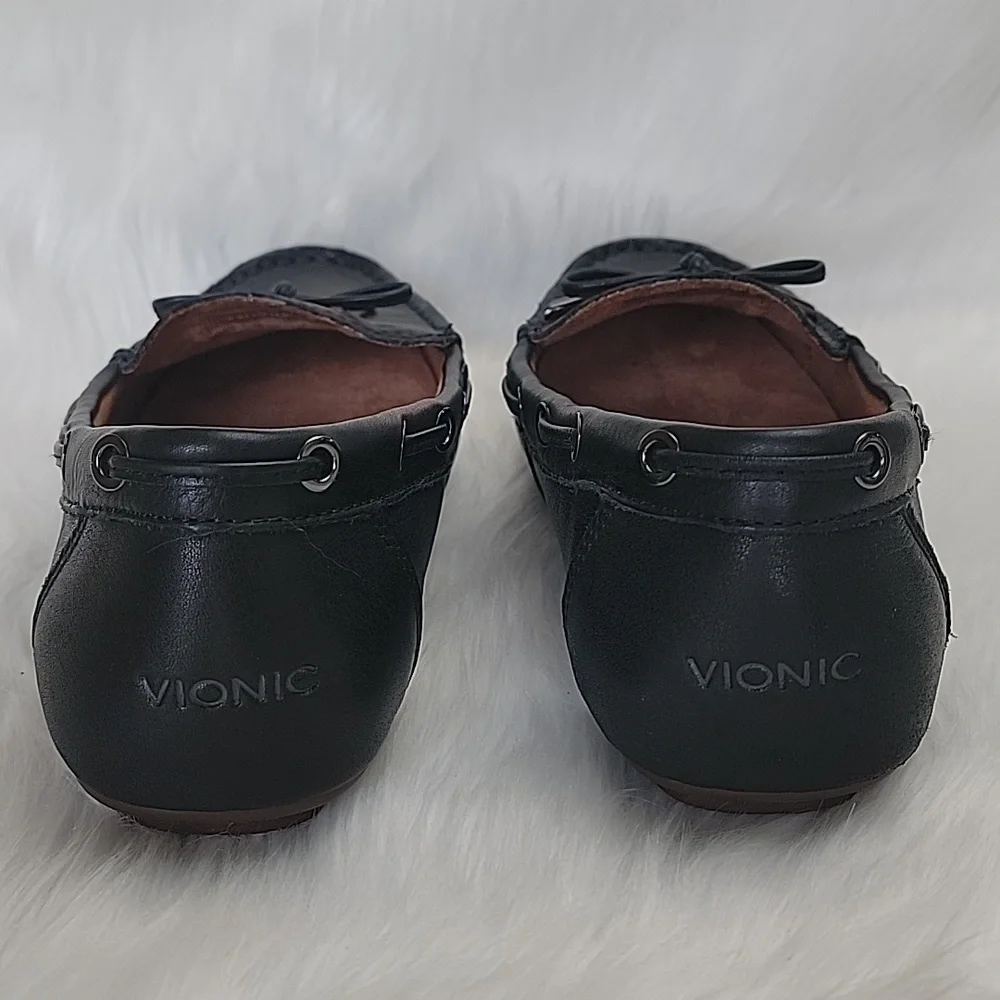 VIONIC NeW Virginia Black Leather Ortho Slip On Driving‎ Moccasin Loafer 10 WIDE